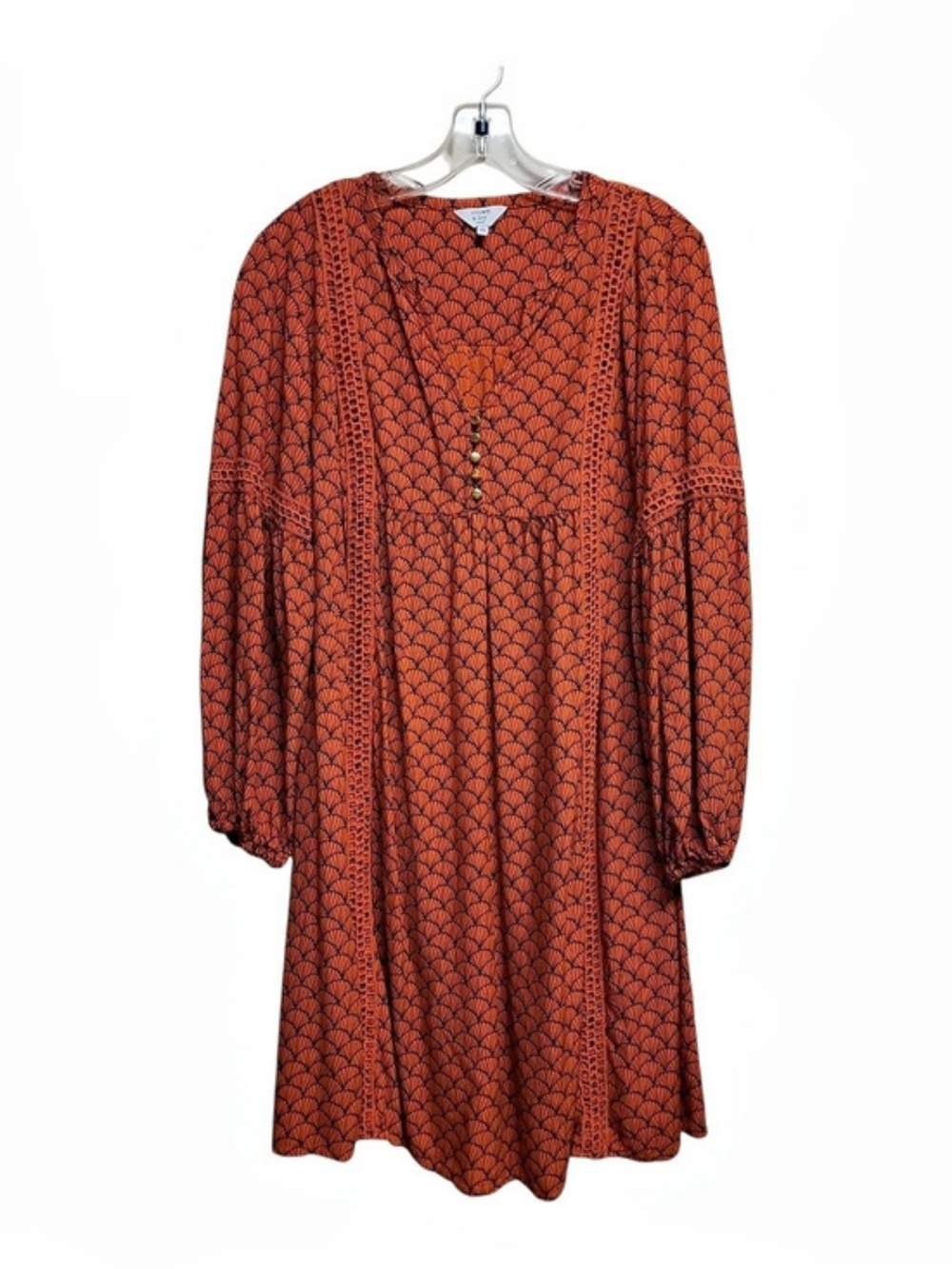 Crown & Ivy Women's Geometric Midi Dress Size 1X
